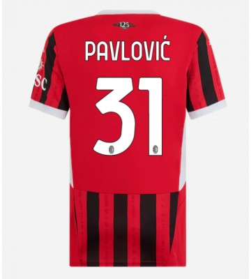 AC Milan Strahinja Pavlovic #31 Primera Equipación Mujer 2024-25 Manga Corta